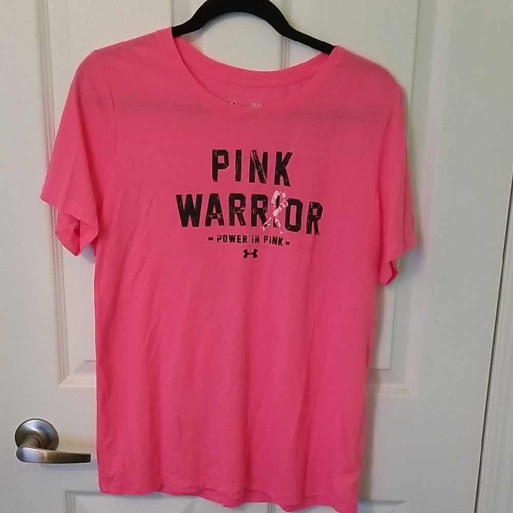 Under Armour Pink Warrior T-Shirt SZ L